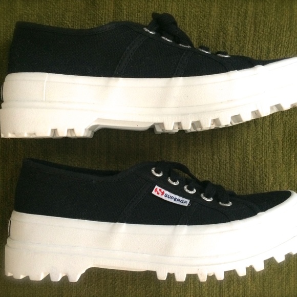 Superga Shoes - Black Superga Platforms